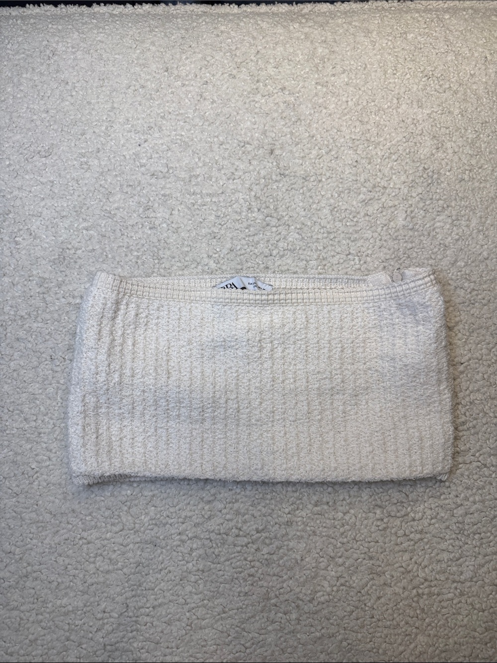 Zara Cream Knit Tube Skirt